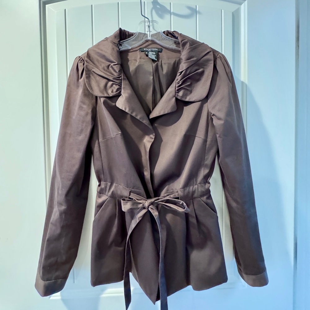 Etcetera Chocolate Trench Coat